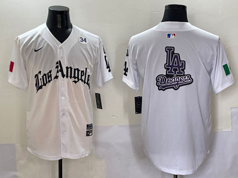 Men Los Angeles Dodgers Blank White Five generations Joint Name 2025 Nike MLB Jersey style 26